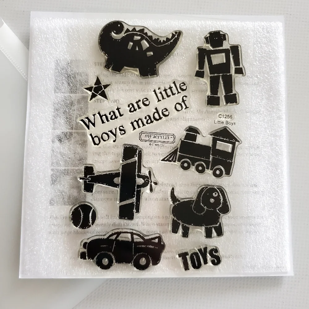 Close To My Heart My Acrylix C1256 Little Boys Rubber Stamp Set